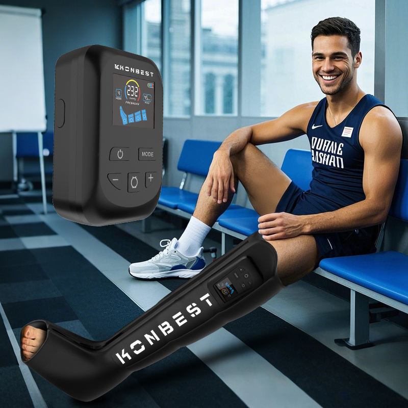 4-Chamber Air Compression Therapy Recovery Boots, Lymphatic Drainage Leg Massager, DVT Deep Vein Thrombosis Pump